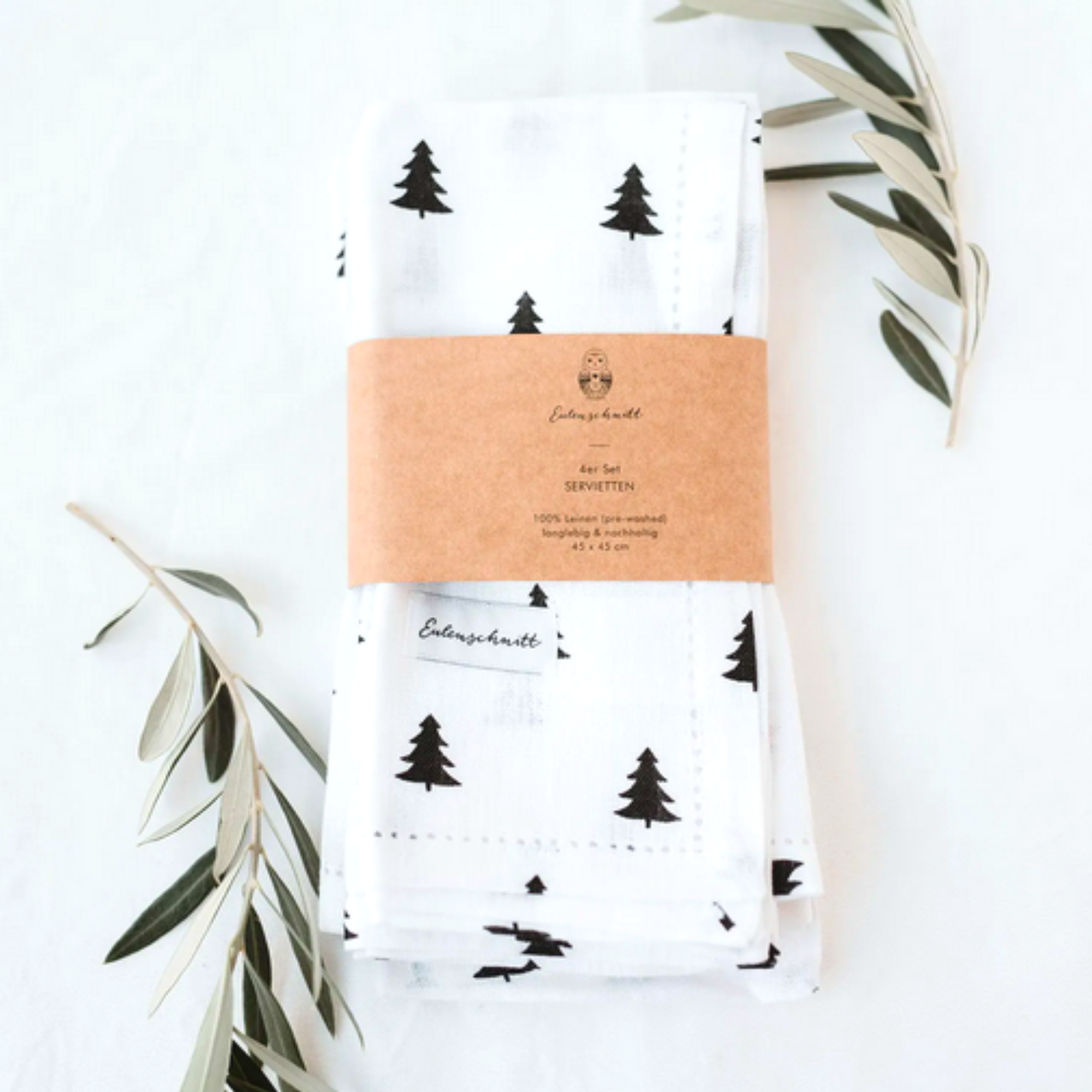 🌿 Leinenservietten im 4er-Set